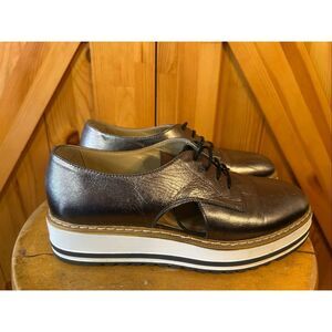 Summit by White Mountain Leather Platform Oxford Brody Metallic EU 37US 6.5-7